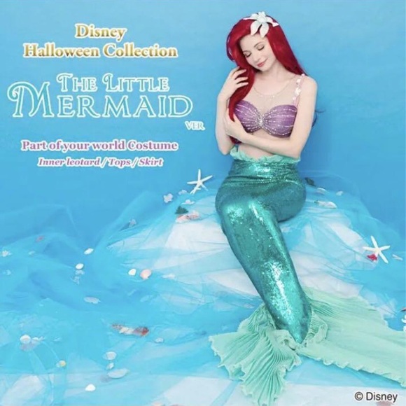 Secret Honey Disney Little Mermaid Ariel Fishtail Halloween Costume Set - Picture 1 of 6